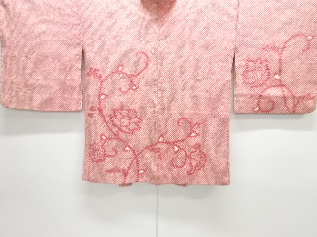 SALE!! JAPANESE KIMONO / ANTIQUE HAORI / SILK / ALL SHIBORI / FLORAL ARABESQUE