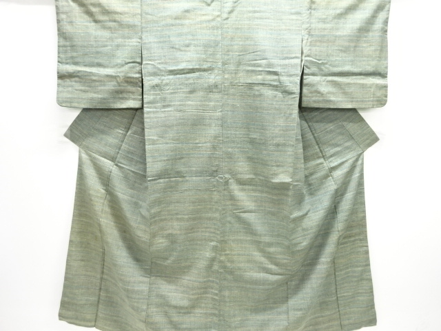 SALE!! JAPANESE KIMONO / ANTIQUE KIMONO / SILK / TSUMUGI / WOVEN STRIPE