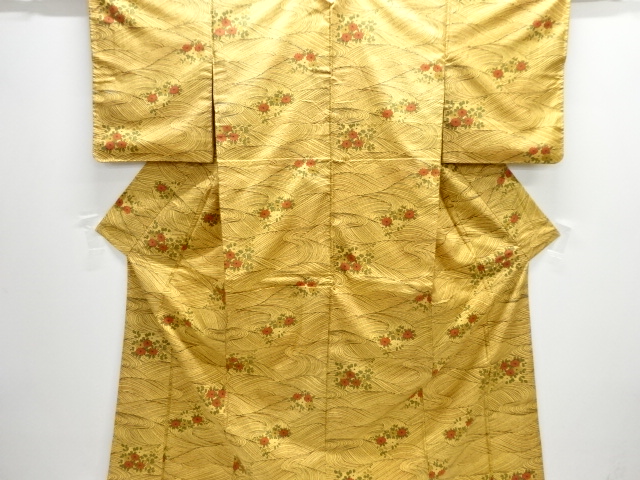 JAPANESE KIMONO / OSHIMA TSUMUGI / FLOWER