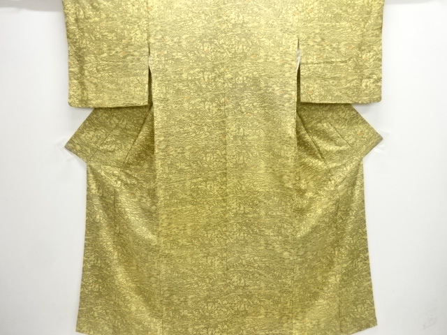 寺院風景模様小紋着物