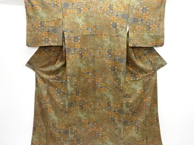 花更紗模様小紋着物