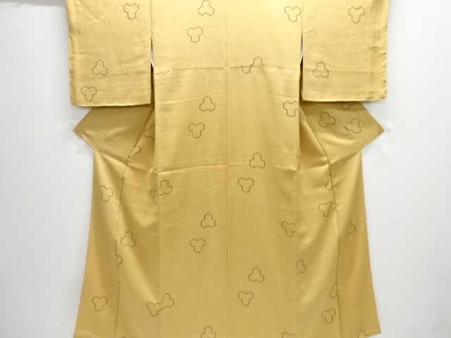 未使用品　毘沙門亀甲織り出し小紋着物