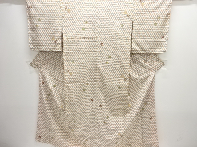 籠目に丁字模様小紋着物