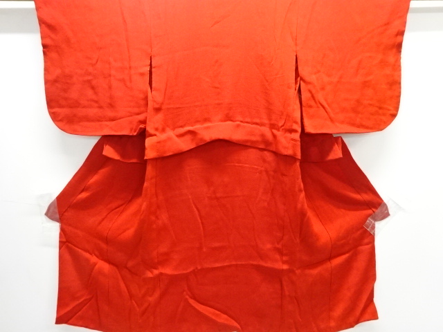 アンティーク　赤錦紗着物