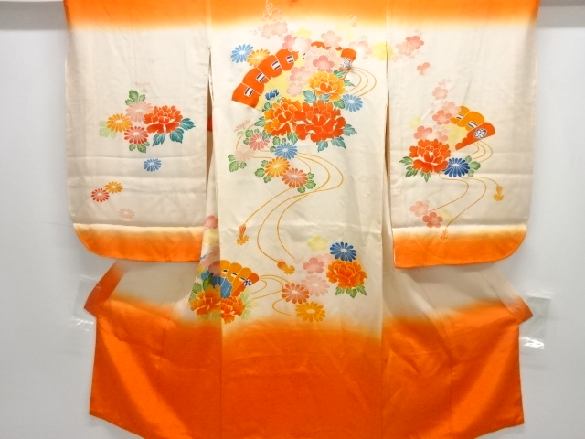 SALE!! JAPANESE KIMONO / ANTIQUE KIMONO / SILK / FLOWER