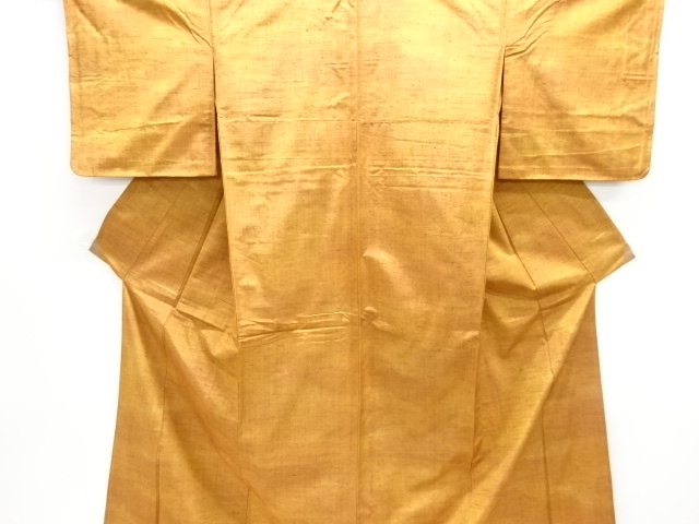 JAPANESE KIMONO / UNUSED / SILK / HAND WOVEN TSUMUGI / STRIPE / BOKASHI