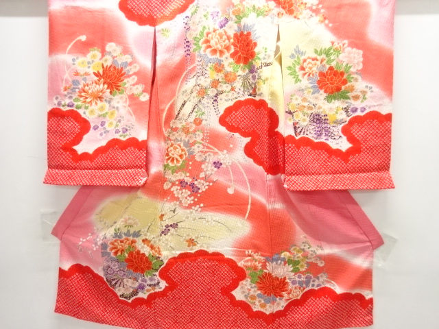 JAPANESE KIMONO / KIMONO FOR KIDS / SILK / FLORAL CART