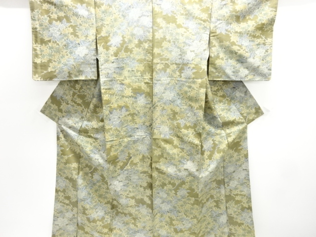 SALE!! JAPANESE KIMONO / TSUMUGI / WOVEN FLOWER