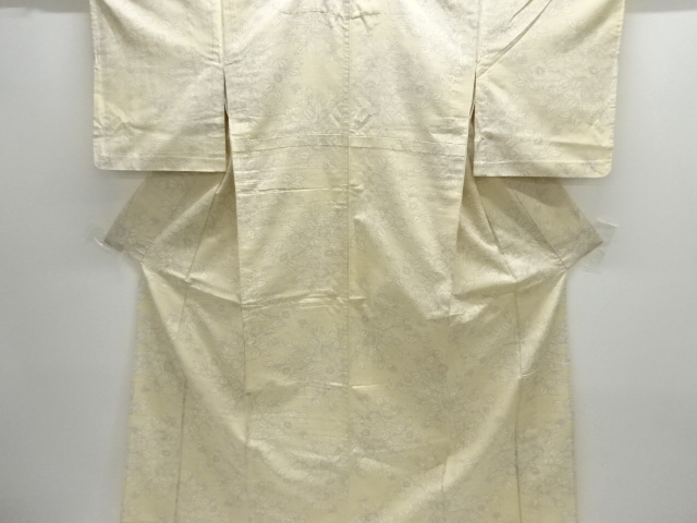 SALE!! JAPANESE KIMONO / ANTIQUE HITOE KIMONO / SILK / TOKAMACHI TSUMUGI / WOVEN BRANCH FLOWER