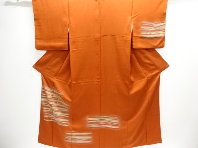 JAPANESE KIMONO / HOMONGI / EMBROIDERY / STRIPE