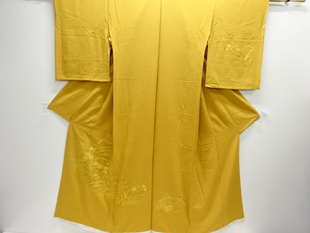 JAPANESE KIMONO / KARIEBA FOR HOMONGI / SILK / FLORAL PLANTS