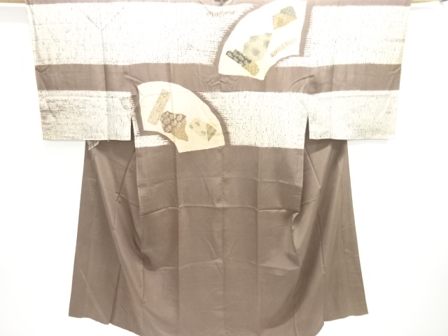 JAPANESE KIMONO / ANTIQUE MENS JUBAN / SILK / ITAJIME SHIBORI / JIGAMI