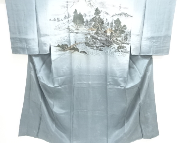 SALE!! JAPANESE KIMONO / ANTIQUE MENS JUBAN / SILK / SCENERY
