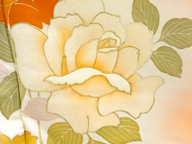 SALE!! JAPANESE KIMONO / ANTIQUE KIMONO / SILK / ROSE