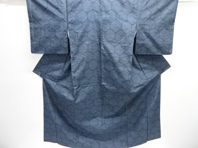 JAPANESE KIMONO / SILK / HAND WOVEN TSUMUGI / KIKKO