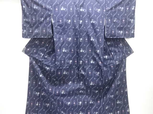 JAPANESE KIMONO / YONEZAWA TSUMUGI / ENSEMBLE / WOVEN BUTTERFLY