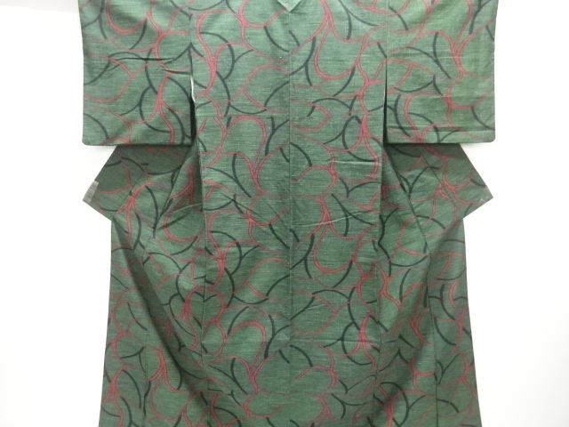 JAPANESE KIMONO / TSUMUGI / WOVEN ABSTRACT