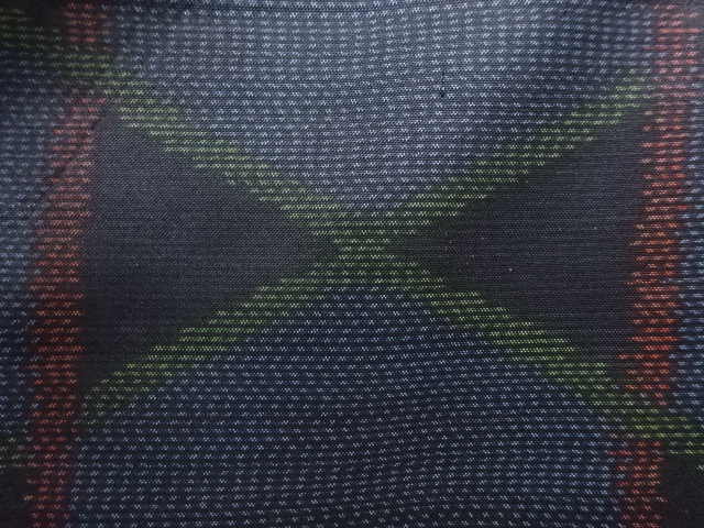 SALE!! JAPANESE KIMONO / ANTIQUE KIMONO / SILK / DORO OSHIMA TSUMUGI / WOVEN GEOMETRIC PATTERN