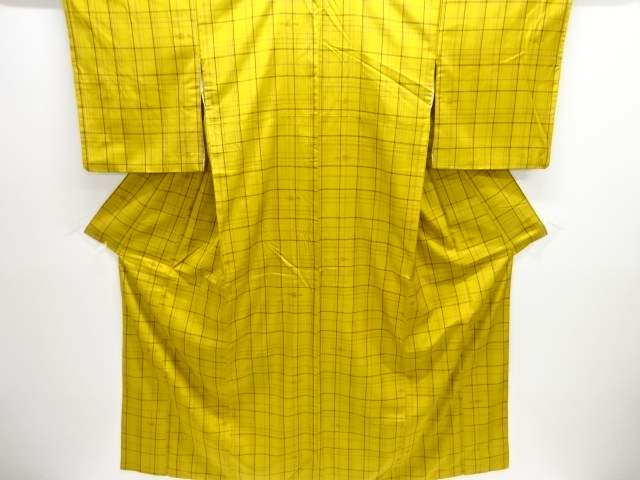 JAPANESE KIMONO / YONEZAWA TSUMUGI / ENSEMBLE / WOVEN GRID
