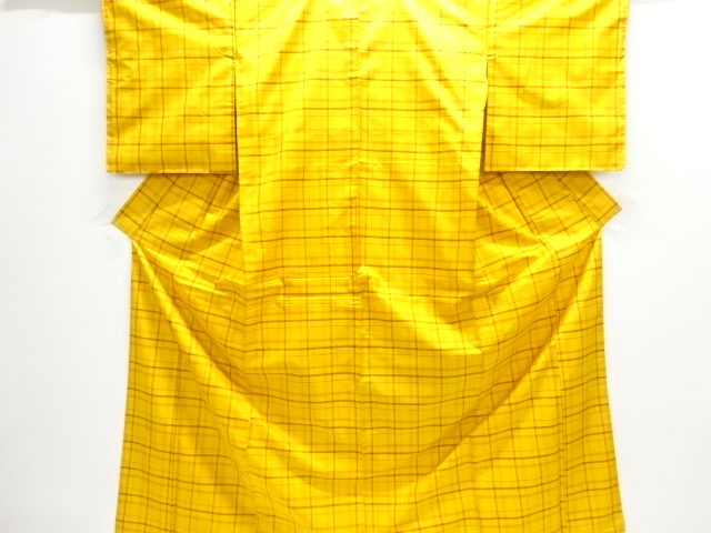 JAPANESE KIMONO / YONEZAWA TSUMUGI / ENSEMBLE / WOVEN GRID