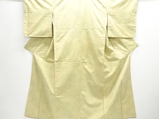 JAPANESE KIMONO / TSUMUGI / WOVEN GEOMETRIC