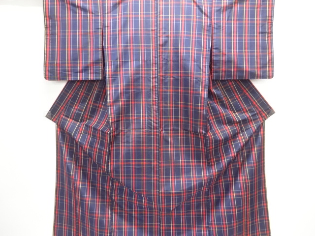 JAPANESE KIMONO / YONEZAWA TSUMUGI / ENSEMBLE / WOVEN GRID