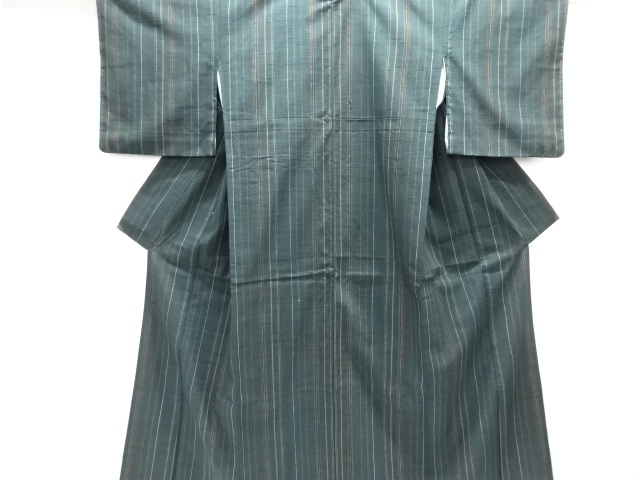 JAPANESE KIMONO / MAWATA TSUMUGI / WOVEN STRIPES 