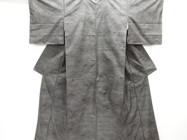 JAPANESE KIMONO / DORO OSHIMA TSUMUGI (7 maruki) / WOVEN LINES 