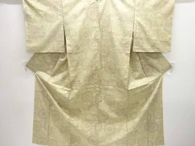 JAPANESE KIMONO / HITOE OMESHI / NISHIJIN-ORI / WOVEN FLOWER