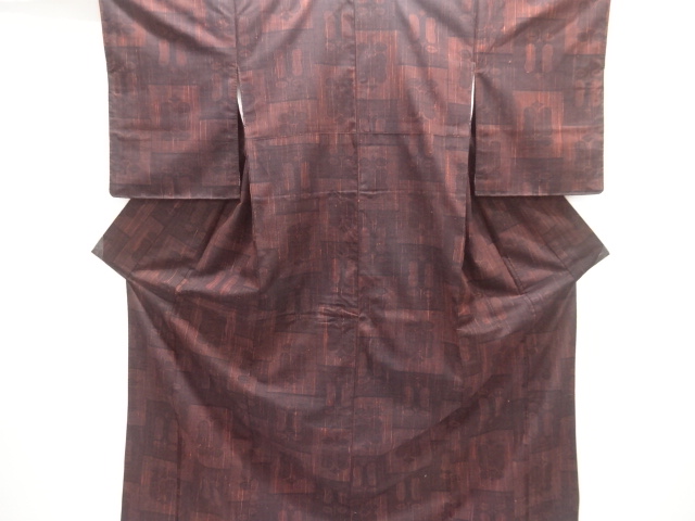 JAPANESE KIMONO / TSUMUGI / UNUSED / WOVEN CAMELLIA