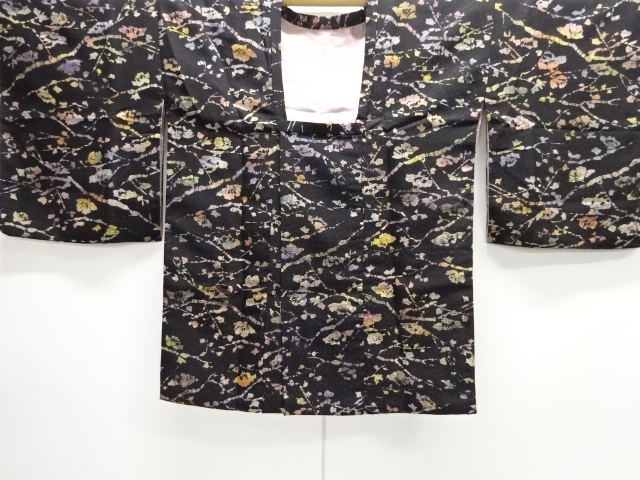 SALE!! JAPANESE ANTIQUE MICHIYUKI COAT / TAISHO ROMAN STYLE / FLOWERS