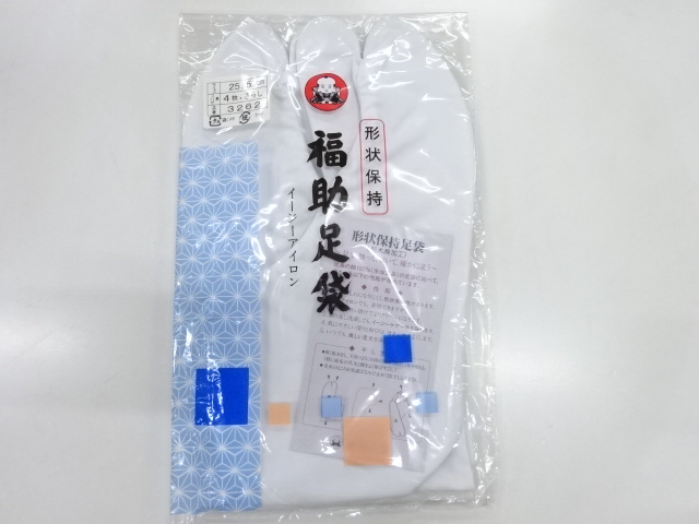 リサイクル　福助男物白足袋（4枚コハゼ）（25.5センチ）