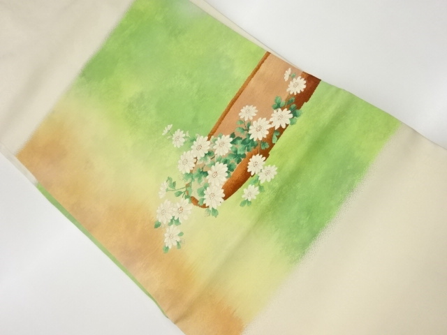 JAPANESE KIMONO / VINTAGE NAGOYA OBI / WOVEN KIKU