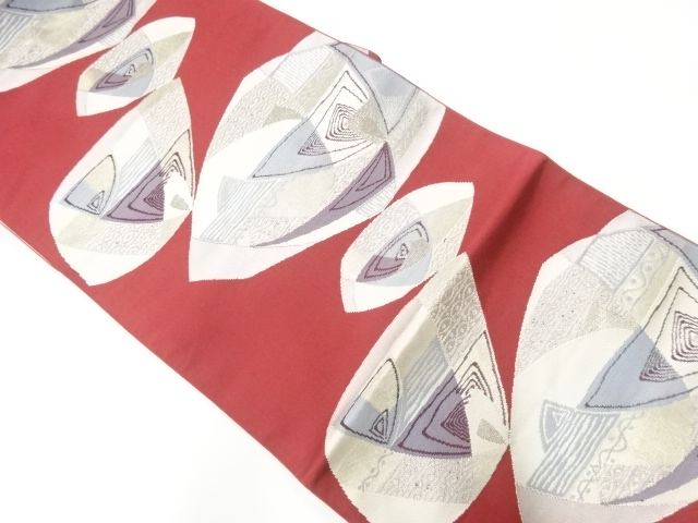 SALE!! JAPANESE KIMONO / VINTAGE NAGOYA OBI / CHIKUZEN HAKATA / WOVEN ABSTRACT FLOWERS