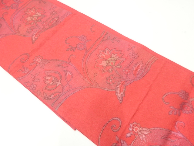 SALE!! JAPANESE KIMONO / VINTAGE NAGOYA OBI / WOVEN CHINESE FLOWER