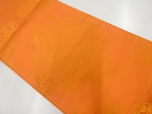 SALE!! JAPANESE KIMONO / VINTAGE HIRAKI NAGOYA OBI / WOVEN ARABESQUE