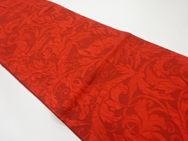 SALE!! JAPANESE KIMONO / VINTAGE FUKURO OBI / MATELASSE / WOVEN ARABESQUE