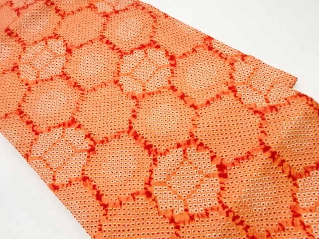 SALE!! JAPANESE KIMONO / VINTAGE NAGOYA OBI / ALL SHIBORI / KIKKO PATTERN