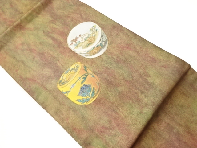 SALE!! JAPANESE KIMONO / VINTAGE NAGOYA OBI / PATCHWORK / FLORAL PLANTS