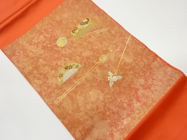 SALE!! JAPANESE KIMONO / VINTAGE NAGOYA OBI / EMBROIDERY / KINSAI / HAIR ACCESSORY PATTERN