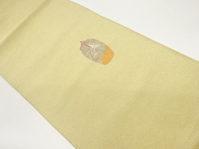 JAPANESE KIMONO / VINTAGE FUKURO OBI / EMBROIDERY / KINSAI / BIRD & PINE