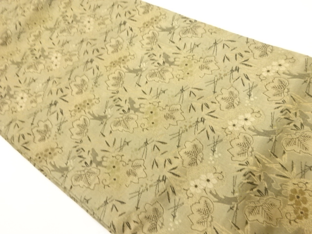 SALE!! JAPANESE KIMONO / ANTIQUE NAGOYA OBI / WOVEN FLOWER