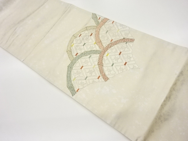 SALE!! JAPANESE KIMONO / VINTAGE FUKURO OBI / SILK / EMBROIDERY / KANOKO PATTERN