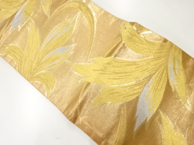 SALE!! JAPANESE KIMONO / ANTIQUE NAGOYA OBI / WOVEN FLORAL ARABESQUE