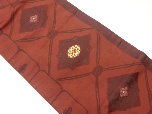 JAPANESE NAGOYA OBI / WOVEN FLOWER CREST