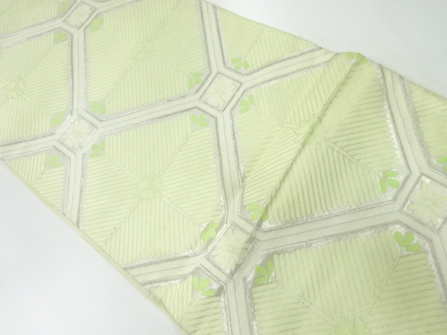 SALE!! JAPANESE KIMONO / ANTIQUE FUKURO OBI / SILK / WOVEN FLOWER