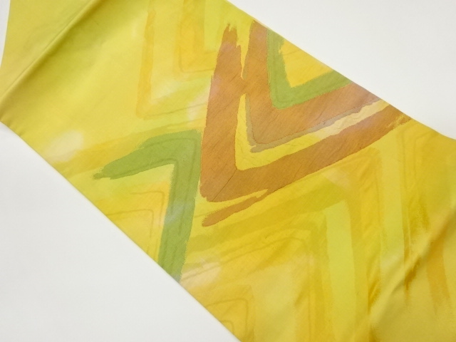 SALE!! JAPANESE KIMONO / VINTAGE NAGOYA OBI / TSUMUGI / WOVEN ABSTRACT