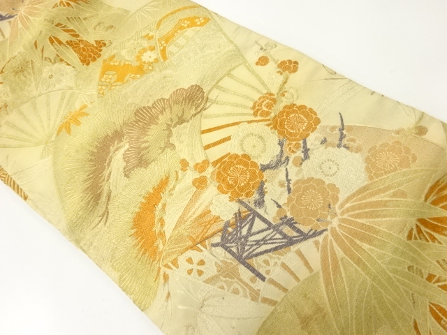 SALE!! JAPANESE KIMONO / ANTIQUE NAGOYA OBI / WOVEN SHOCHIKUBAI