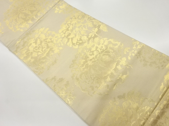 JAPANESE FUKURO OBI / WOVEN FLORAL PLANTS
