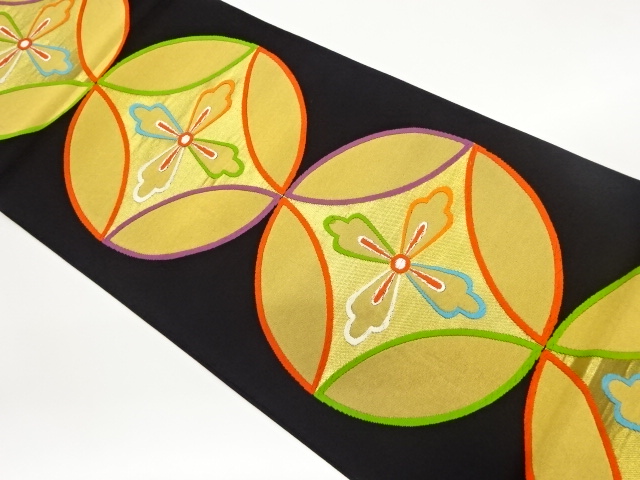 SALE!! JAPANESE FUKURO OBI / WOVEN SHIPPO PATTERN